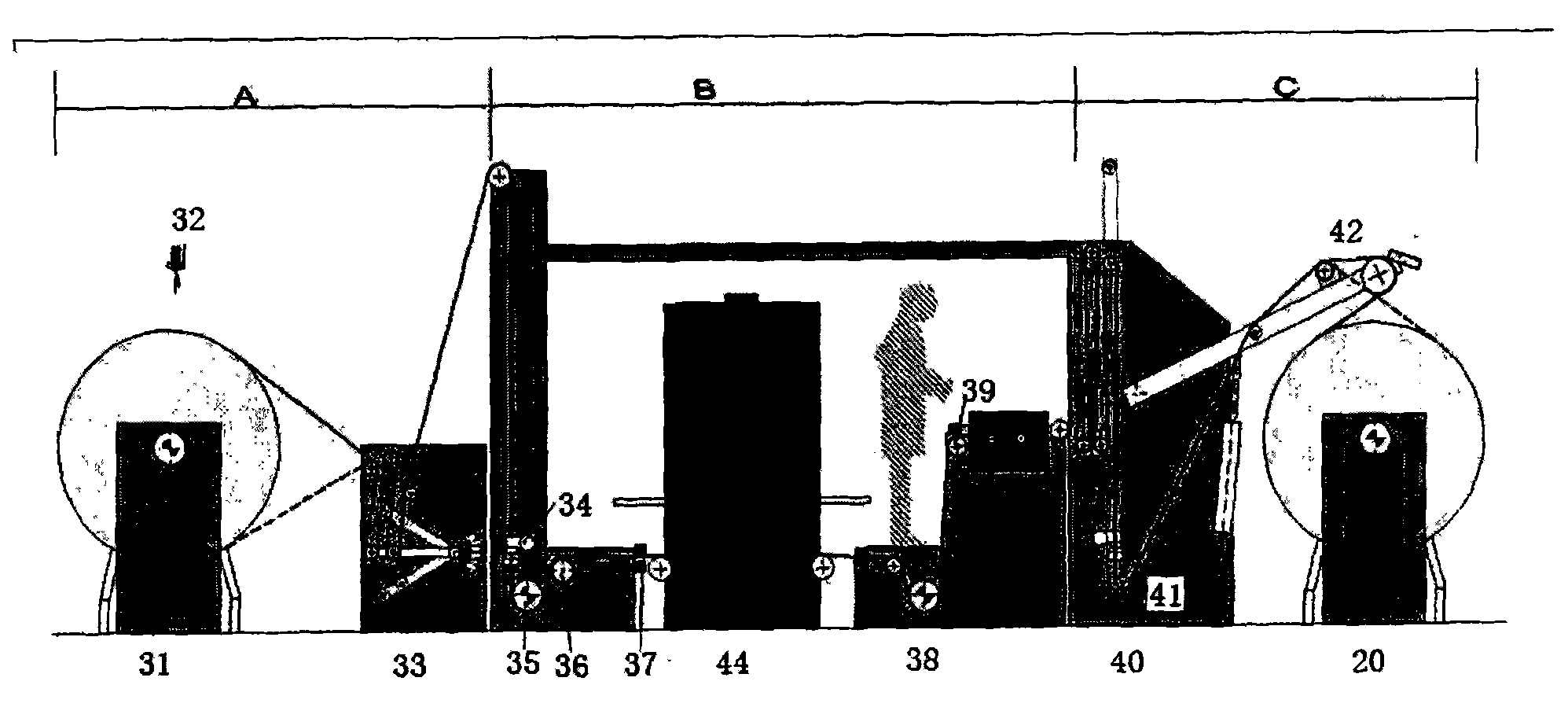 Defect marking method and device for cloth inspecting machine