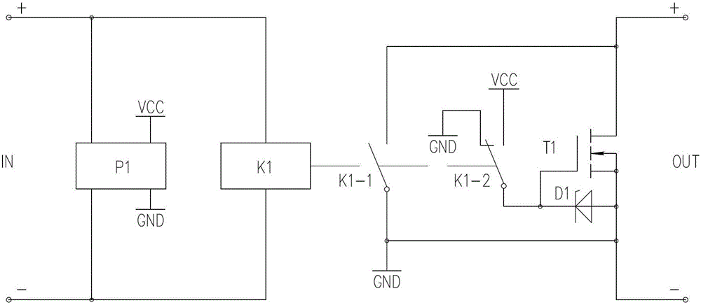 Mechanical synchronous hybrid relay and hybrid switch operating method