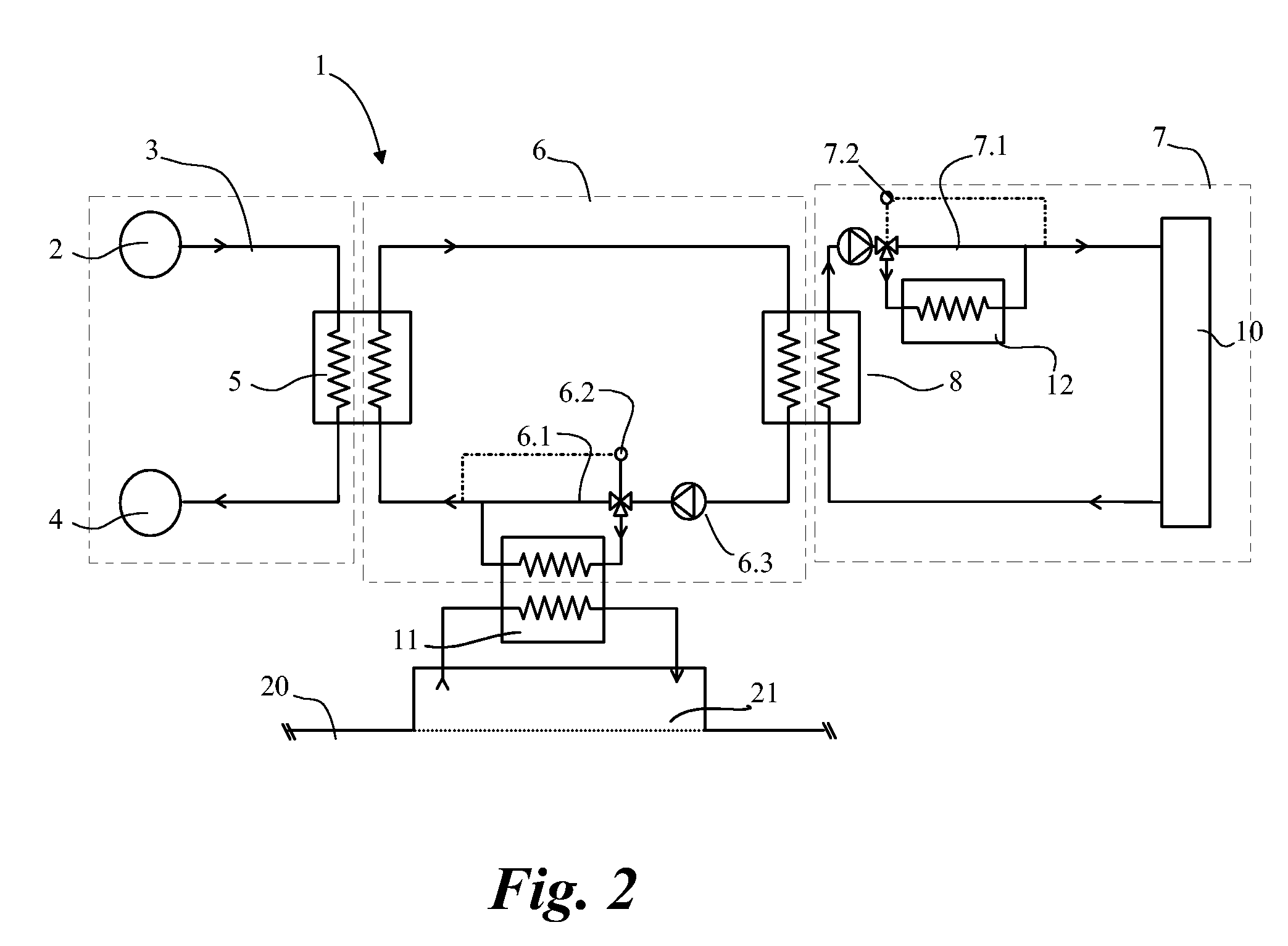 Arrangement for and Method of Providing Cooling Energy to a Cooling Medium Circuit of a Marine Vessel