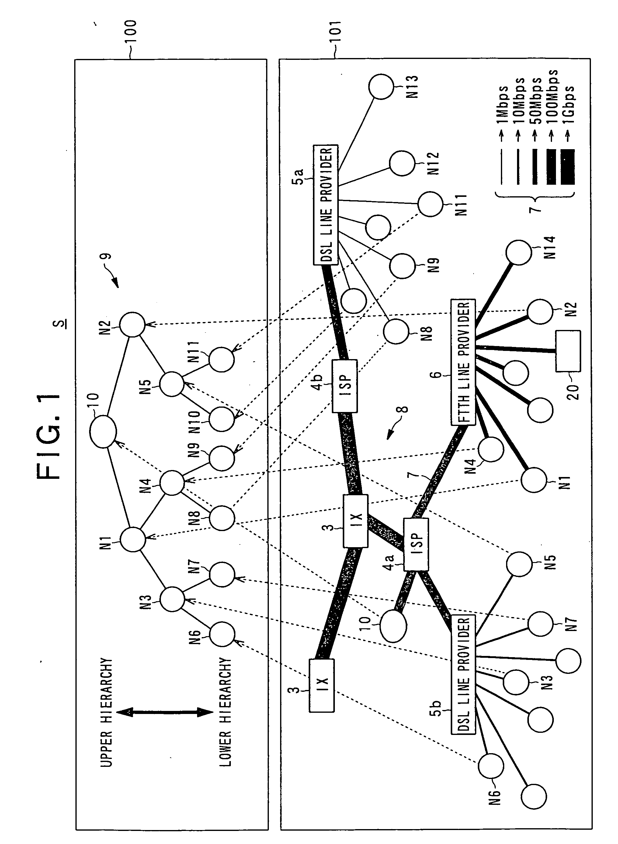 Tree-type broadcast system, method of instructing mode switch, broadcast device, and broadcast process program