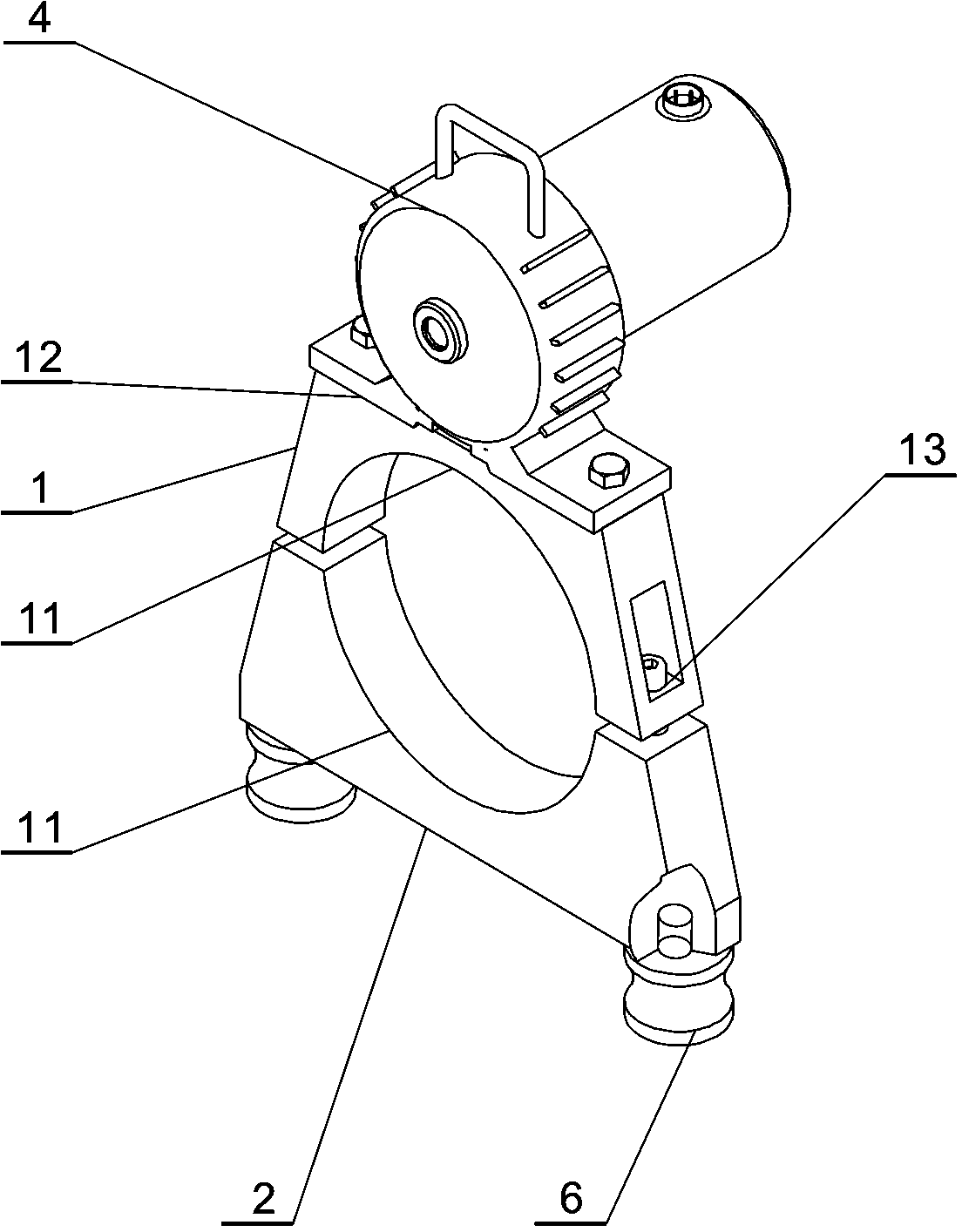 Device and method for eliminating welding stress of steel pipe ring beam by mechanical vibration