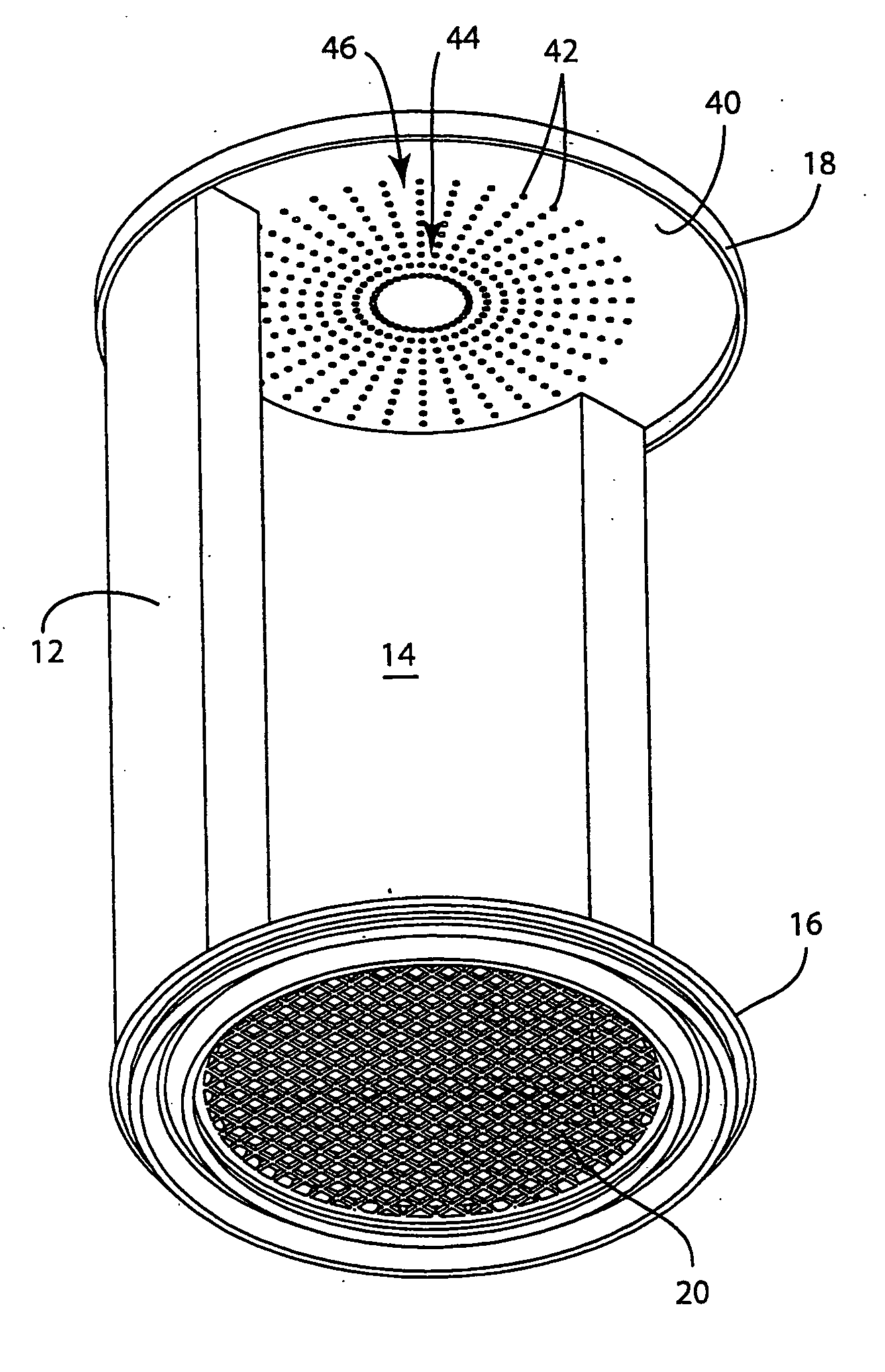 Tubular acoustic silencer