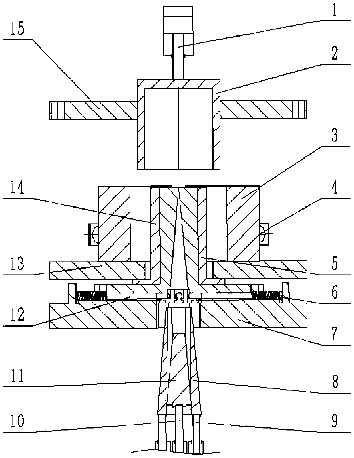 A forming device and method for complex inner and outer wall cylindrical parts