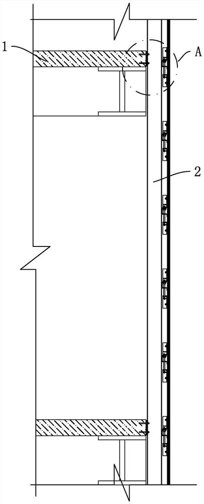 Building decoration plate dry-hanging connection system and construction method