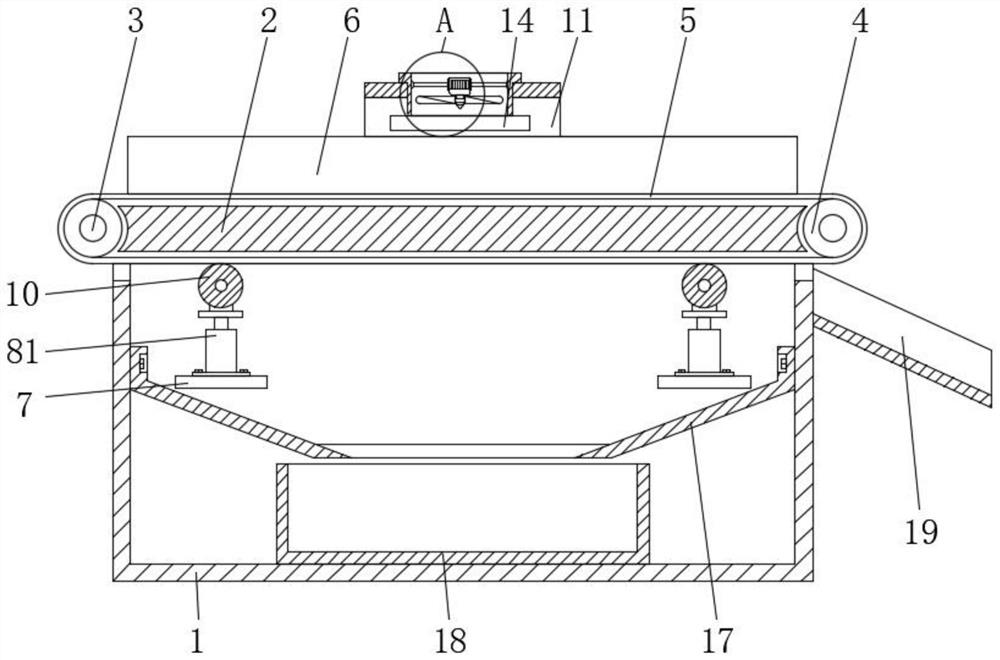 Food processing finished product conveying device