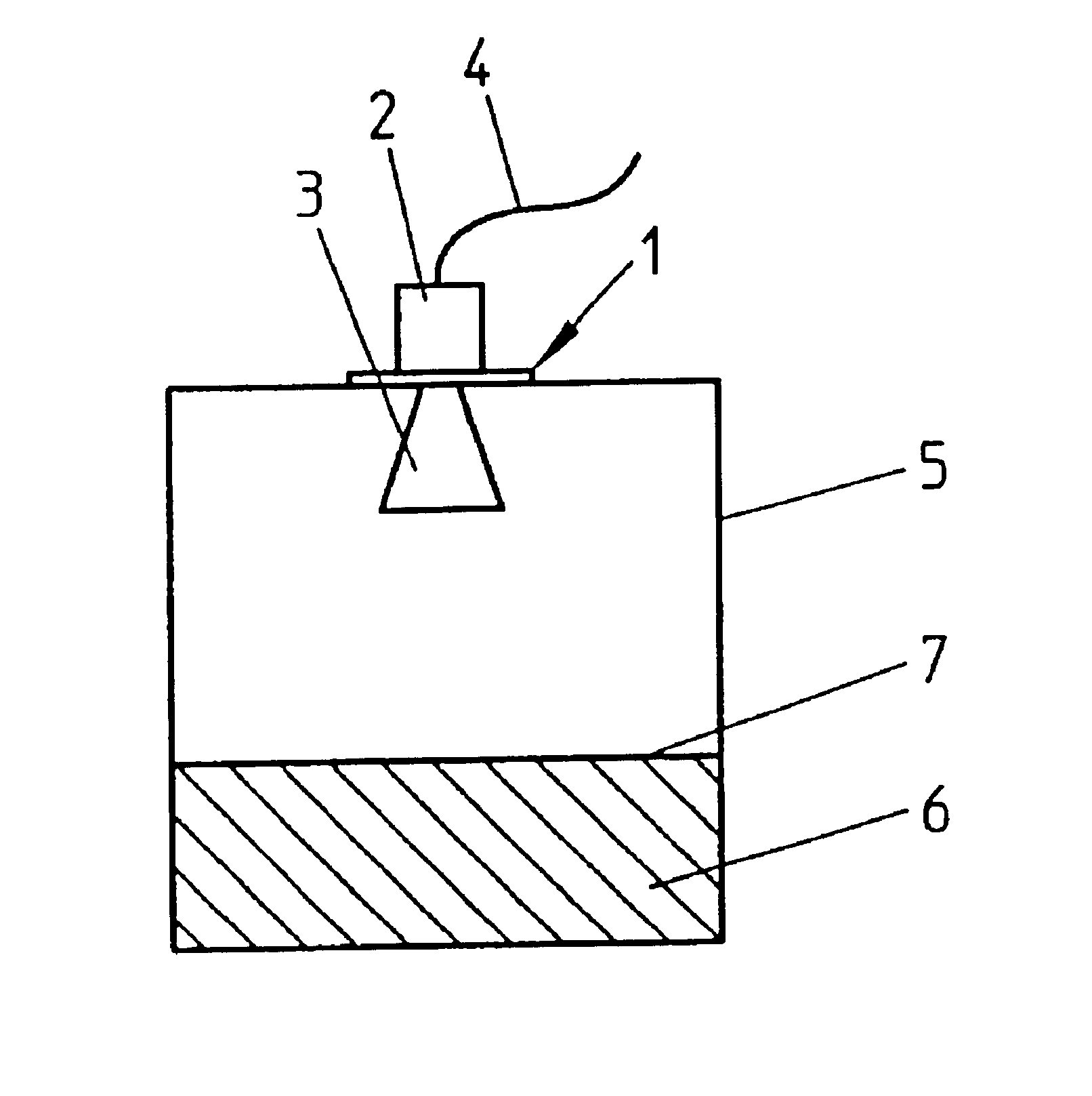 Method and device for the coarse differentiation between a liquid or a bulk material of a filling product present in a receptacle
