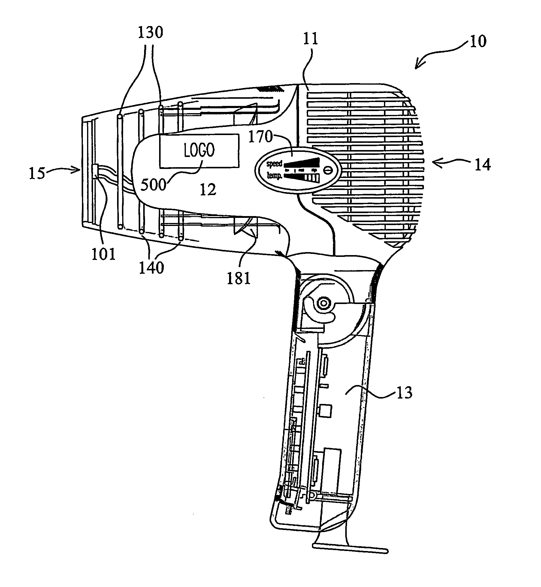 Personal care device with thermal feedback and operating conditions display
