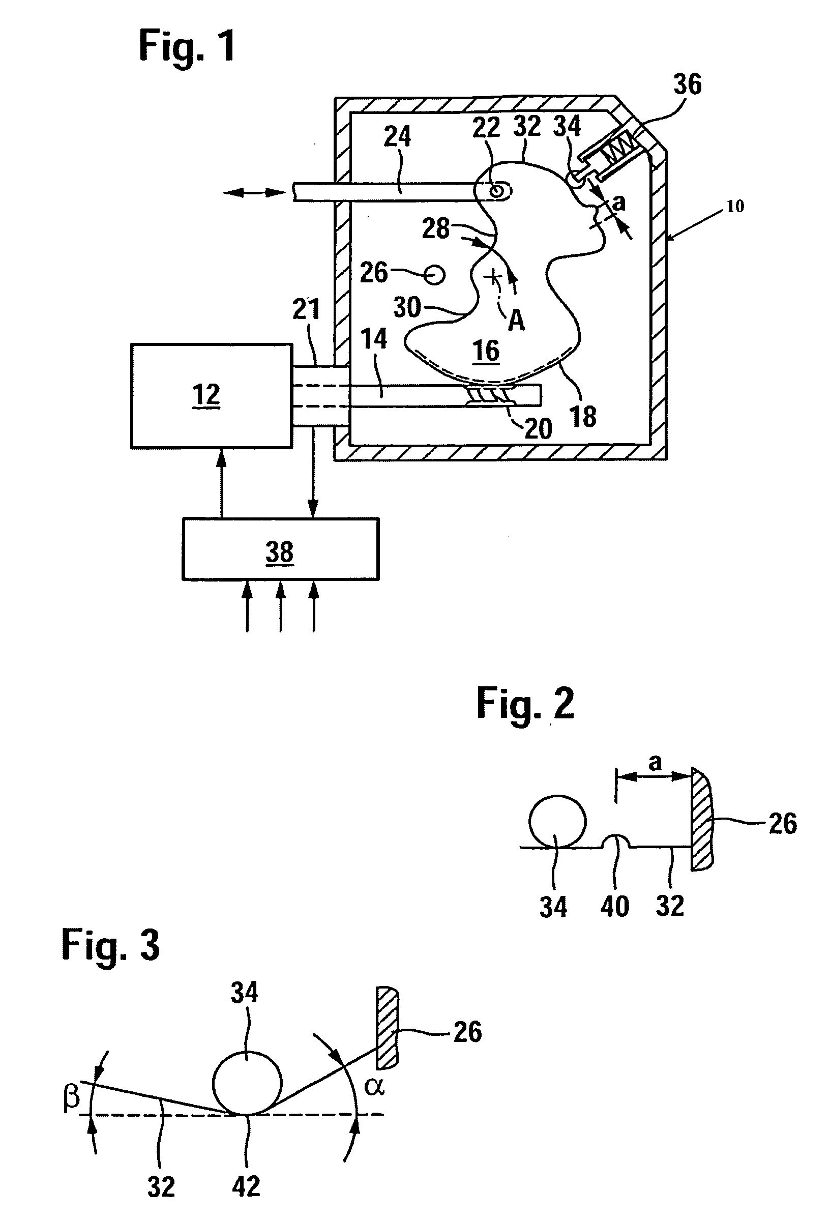 Method and device for referencing the position of an actuating element