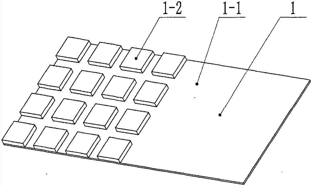 Test strip in matrix distribution, production process of test strip and detection method