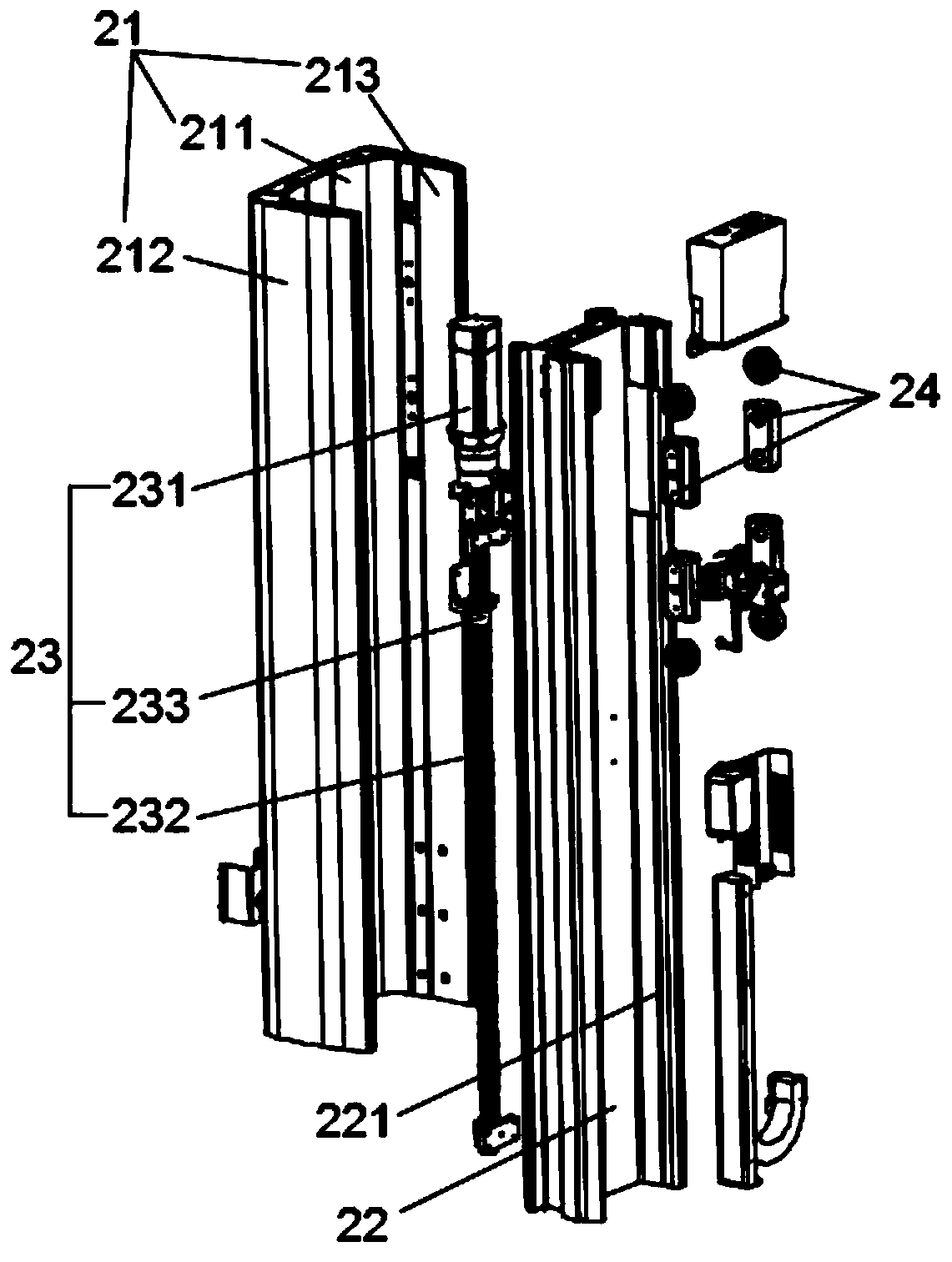 Image splicing implementation structure of dental CBCT