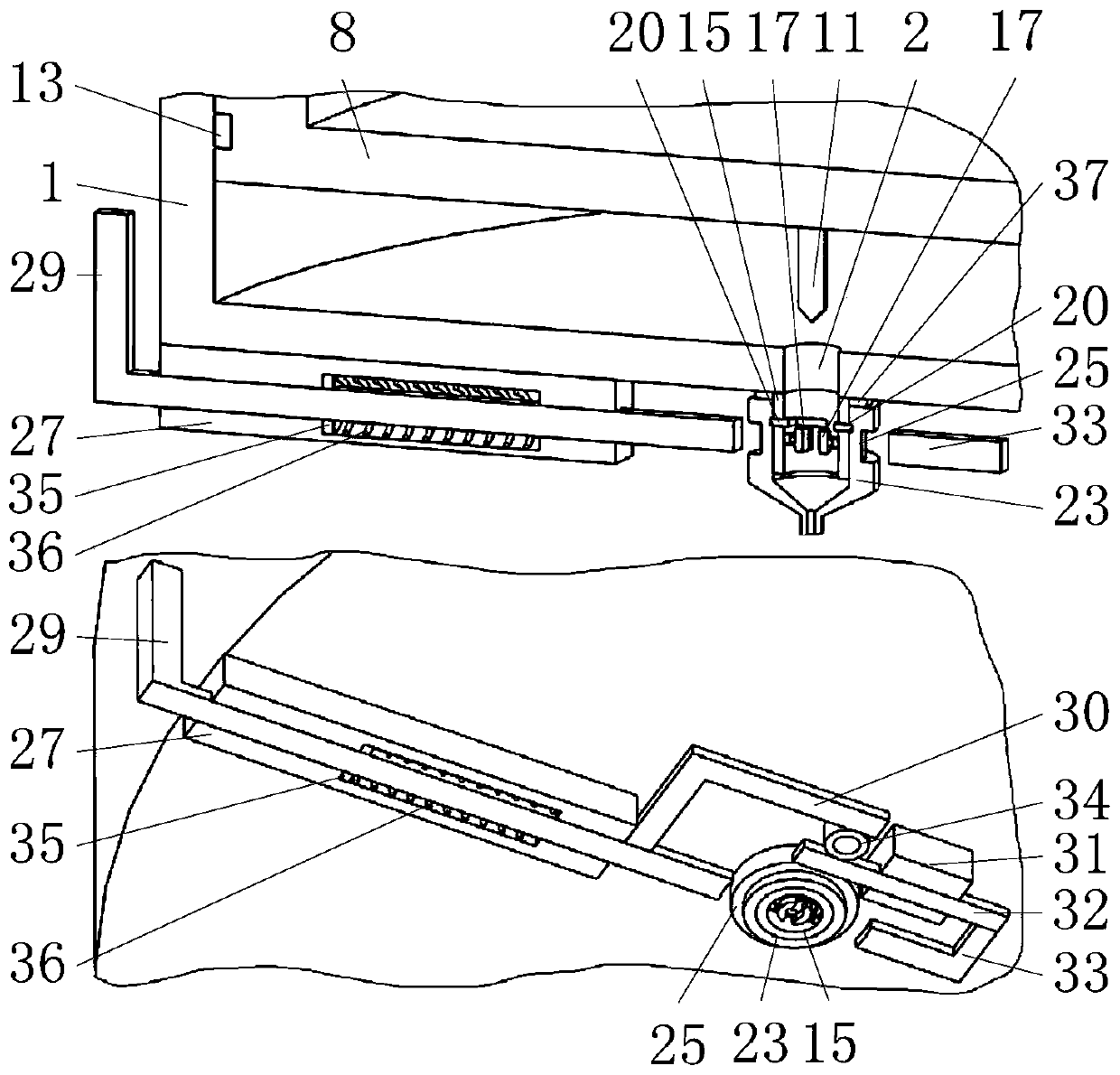 Injection device for animal husbandry