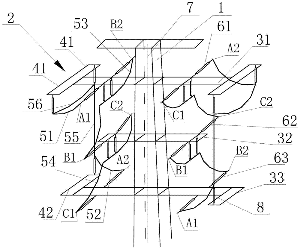 1,000kv double-circuit co-pole transposition tower