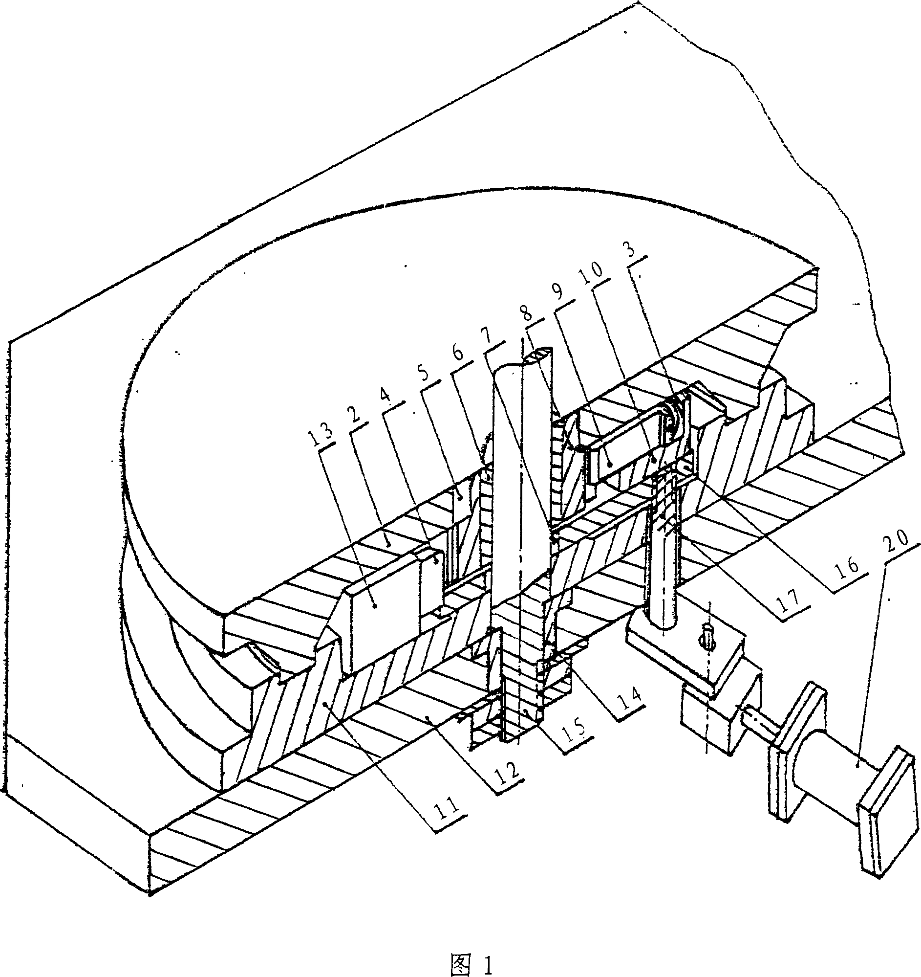 Lower-drive type revolving working-table intermittent mechanism