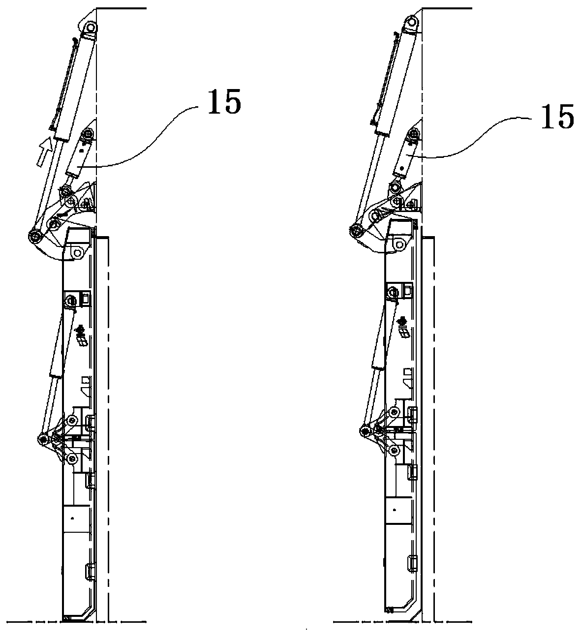 Folding hangar door