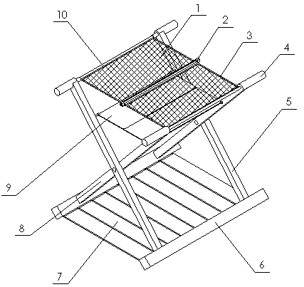 Outdoor portable barbecue stool