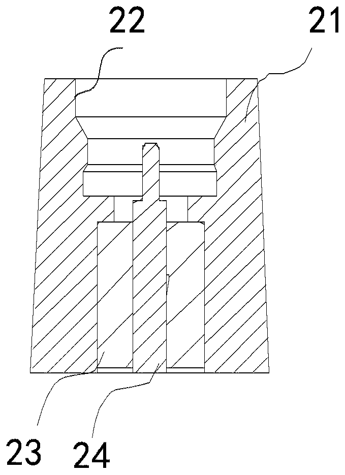 Signal connection structure based on shape protection, assembling method thereof and packaging box body