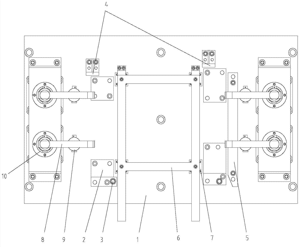 Quick clamping fixture for rough boring of engine cylinder block