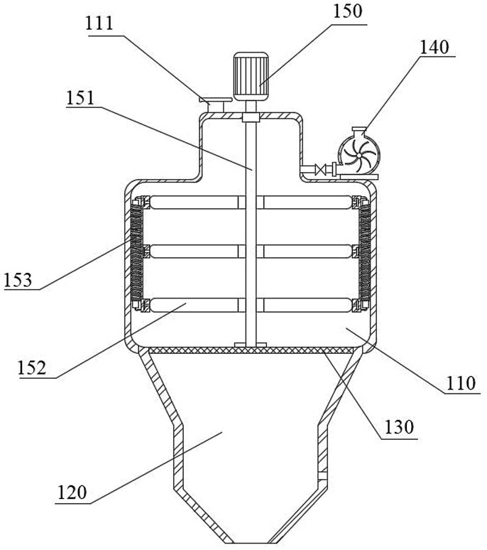 A separation device and method for removing impurities in waste lubricating oil