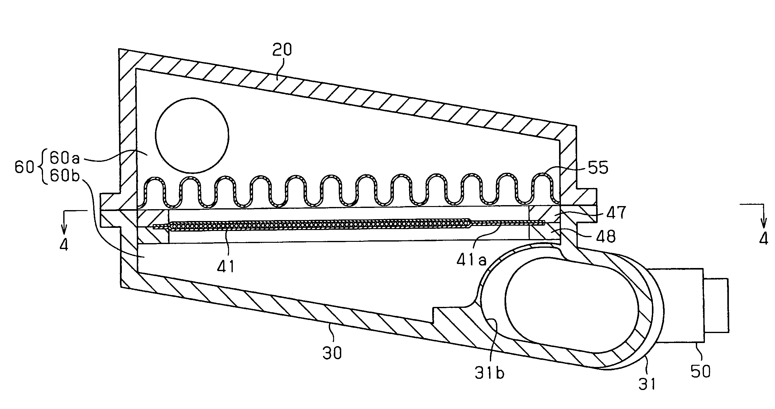 Gas filtering device