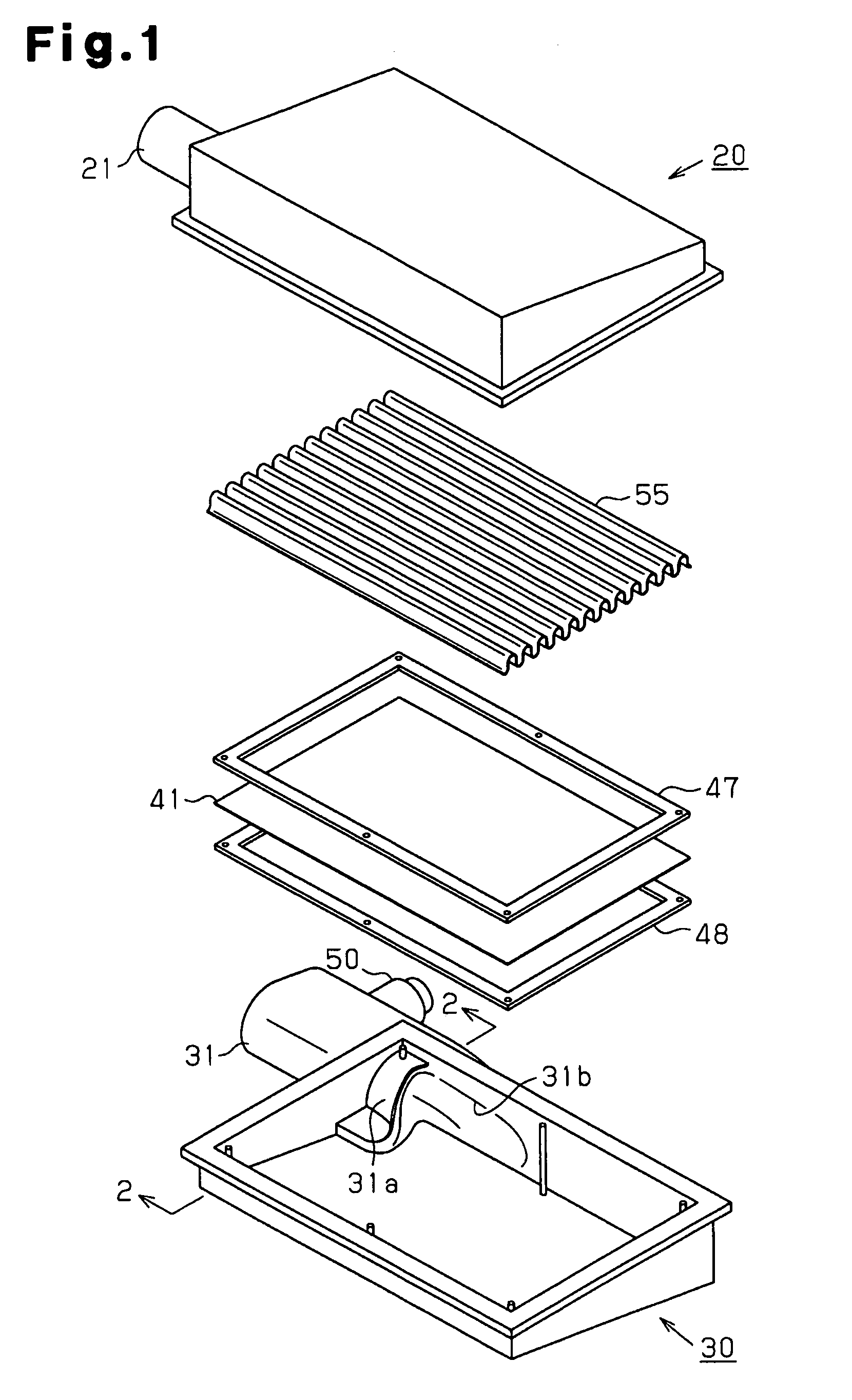Gas filtering device