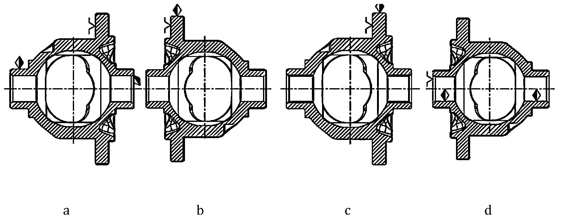 Device and process for machining differential housing