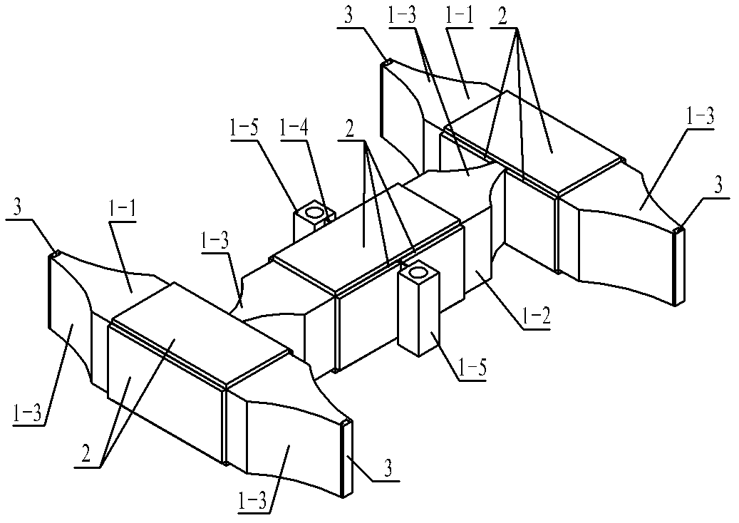 Surface mount type I-shaped four-footed linear ultrasonic motor vibrator