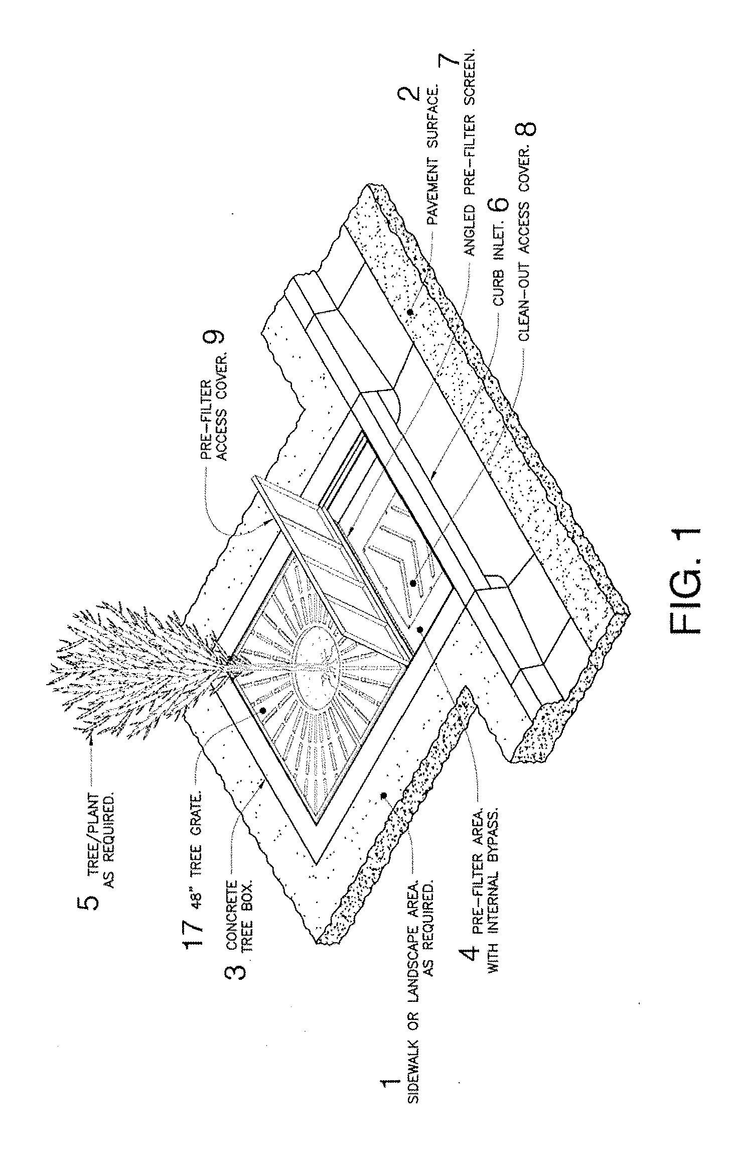 Bioretention System with Internal High Flow Bypass