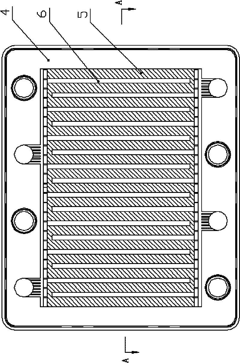 Pile structure of redox flow battery