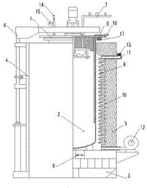 Oxygen-rich side-blowing double-region weld pool smelting furnace