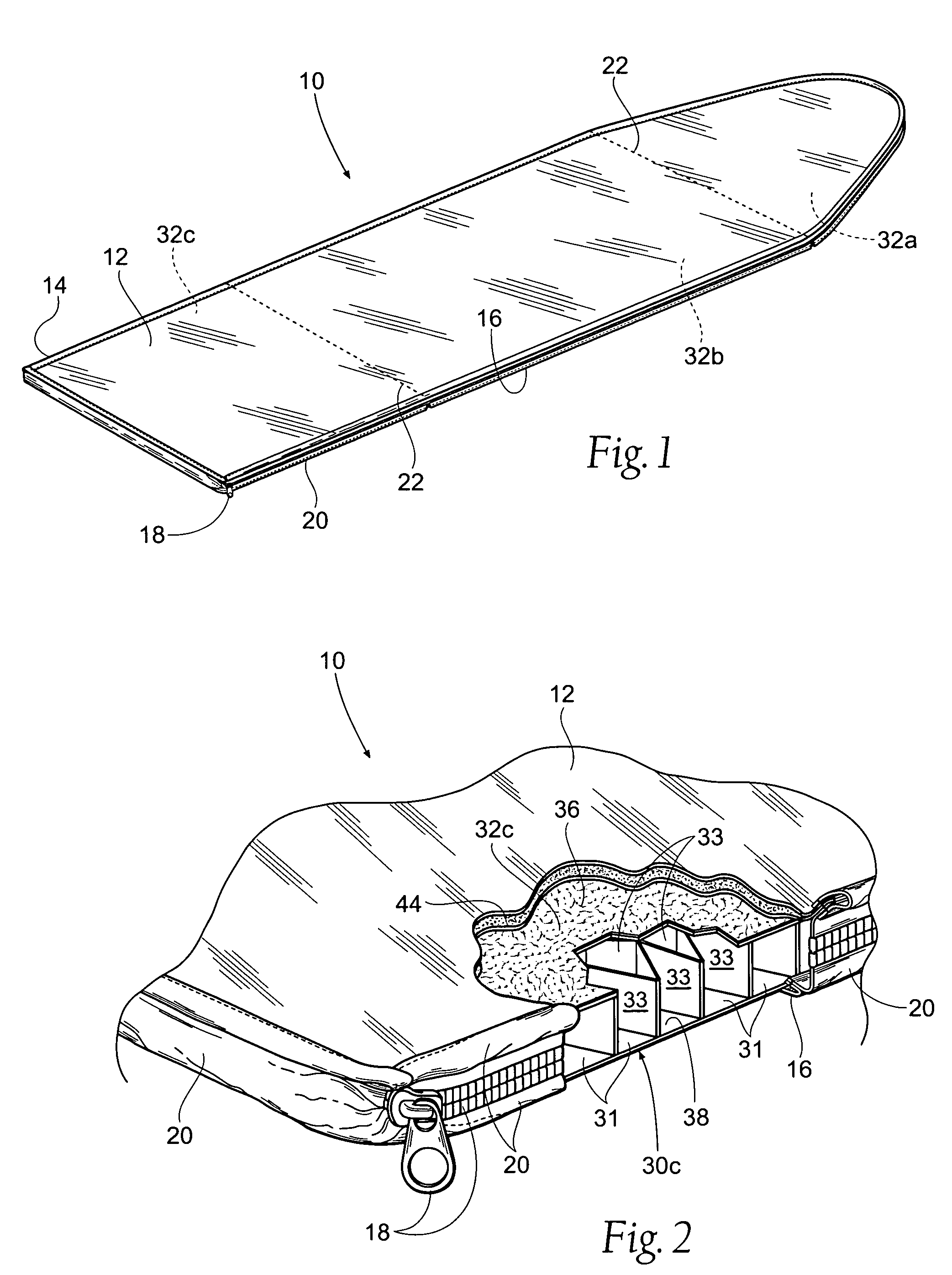 Portable ironing pad assembly