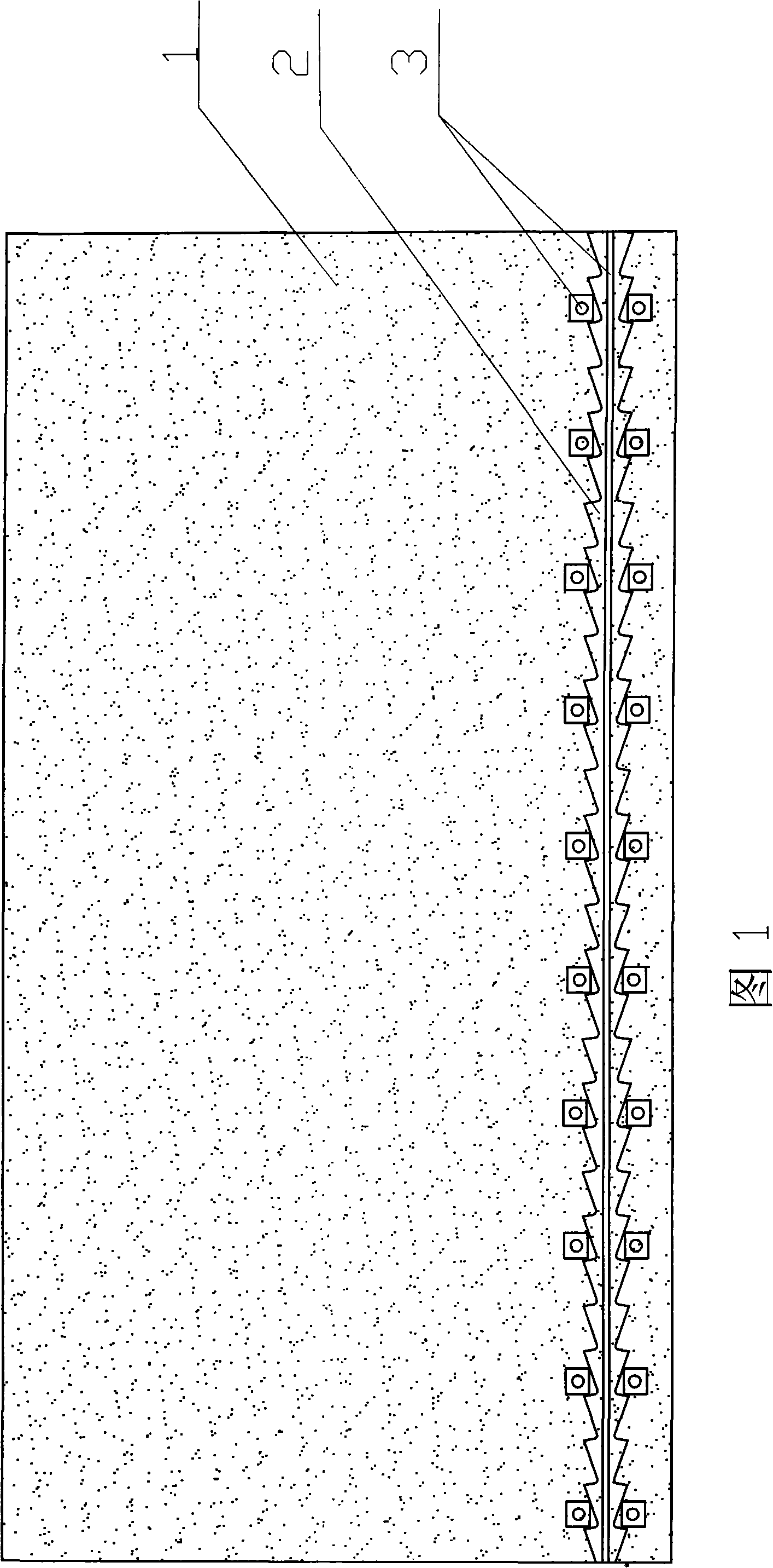 Autoclaved aerated concrete slab collocated with rust resistant layer steel bar and concrete mortar