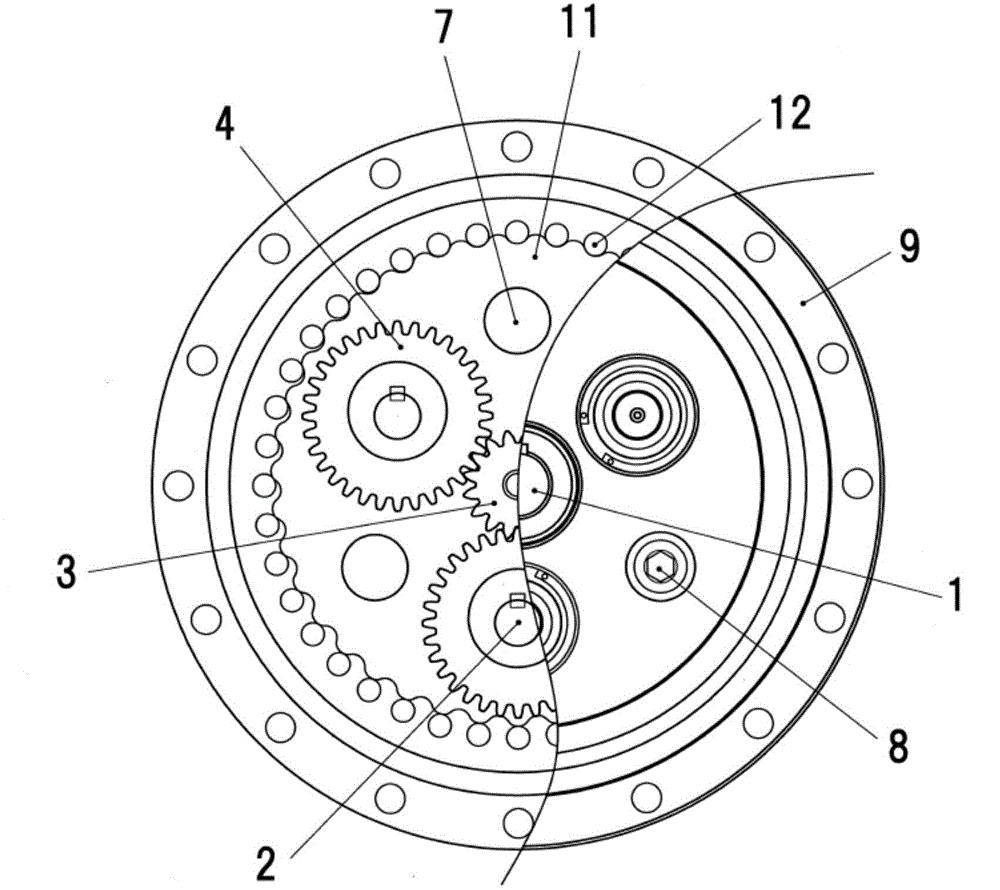 Inner-connection meshing type gear device