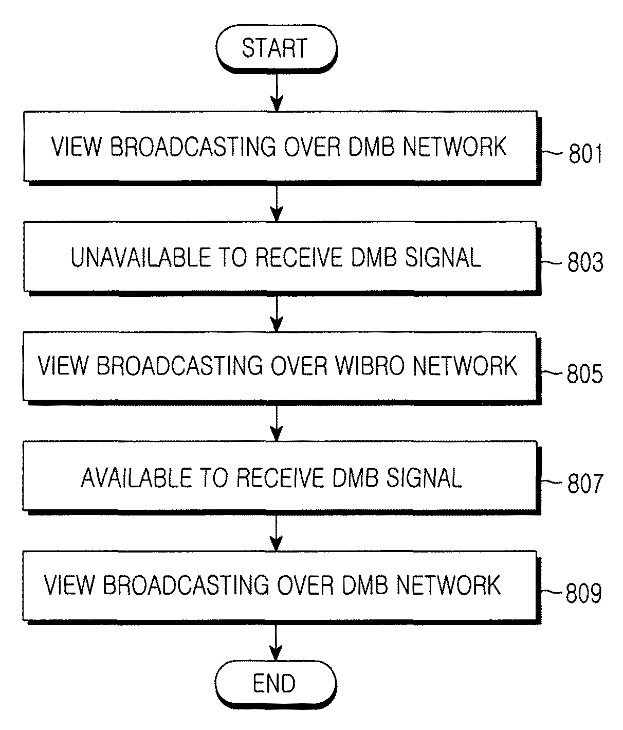 Apparatus and method for providing a digital multimedia broadcasting (DBM) service to a terminal communicable with different communication networks
