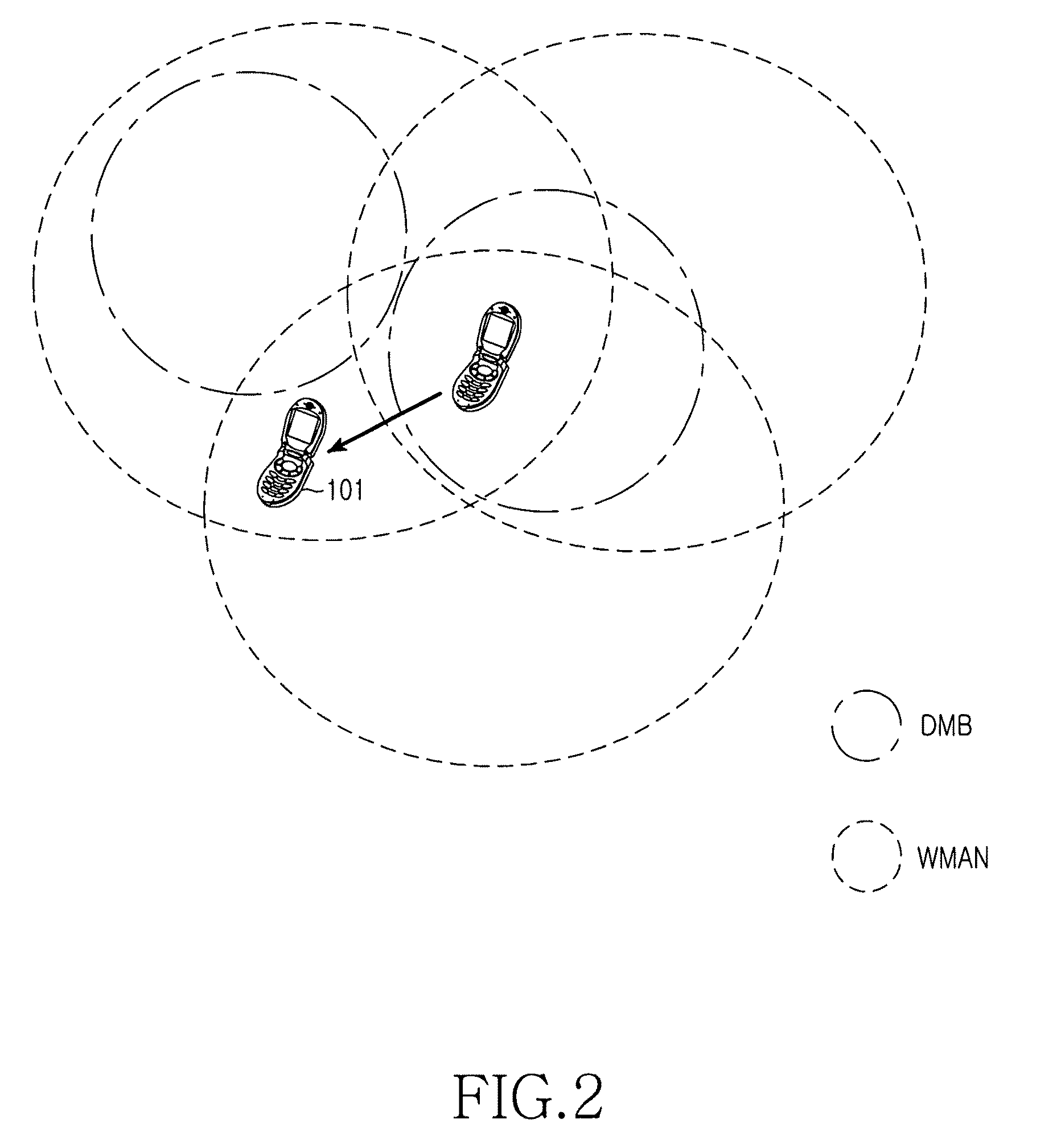 Apparatus and method for providing a digital multimedia broadcasting (DBM) service to a terminal communicable with different communication networks