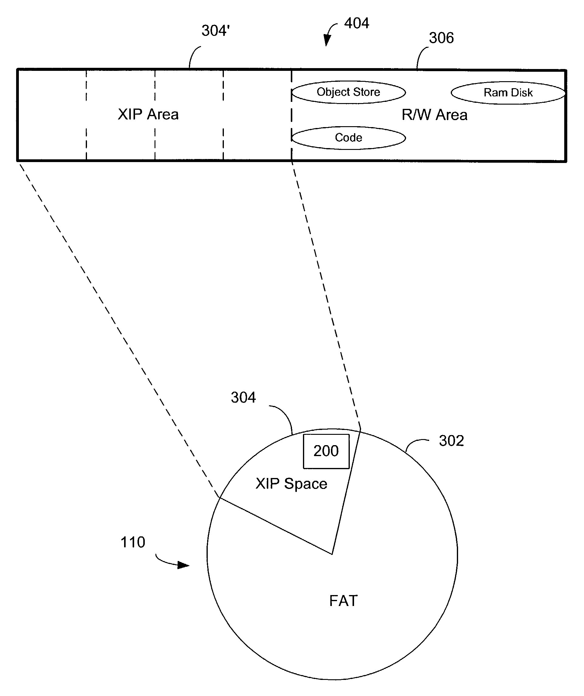 Executing binary images from non-linear storage systems