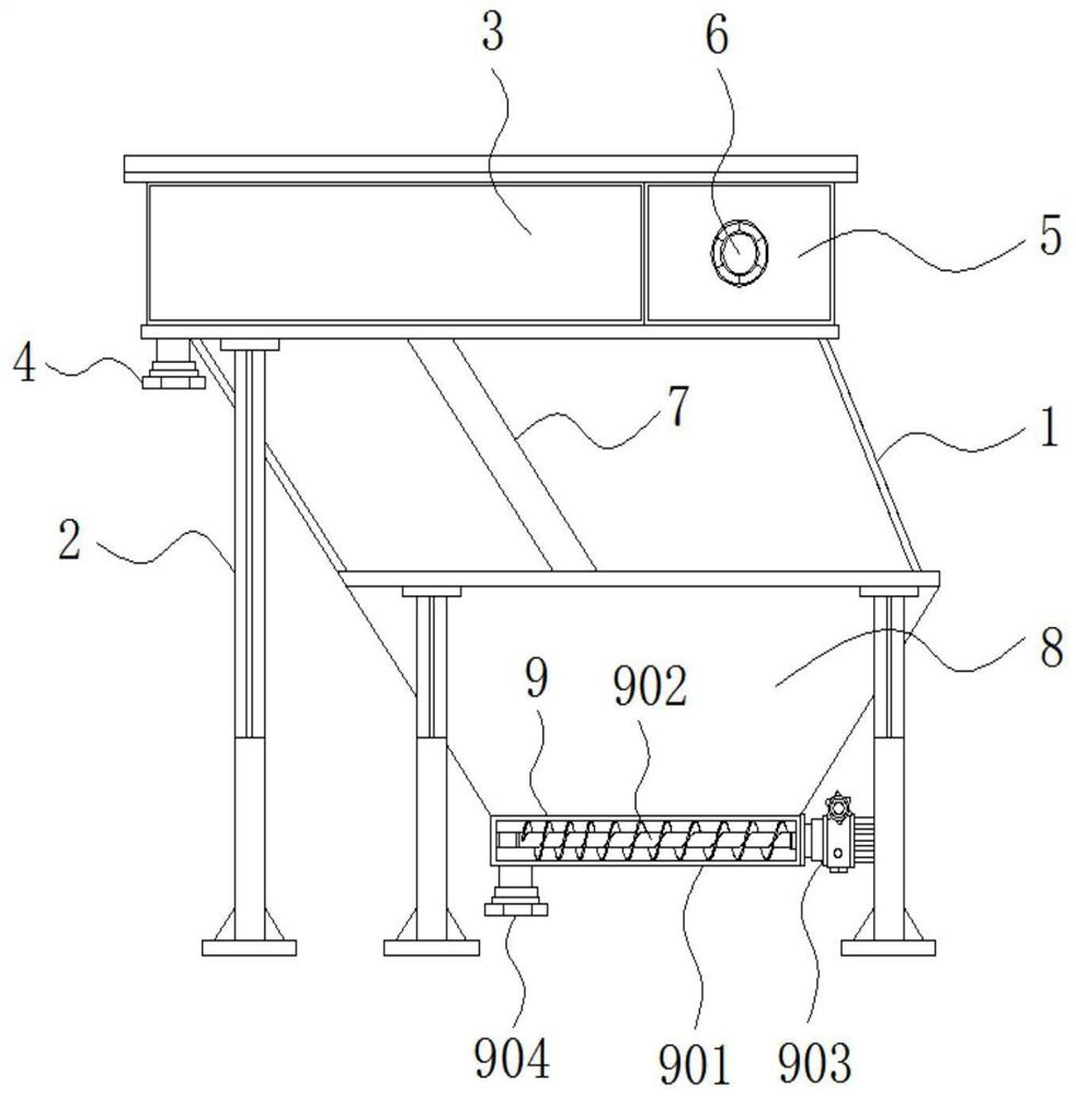 Inclined tube thickening box ore drawing speed increasing device