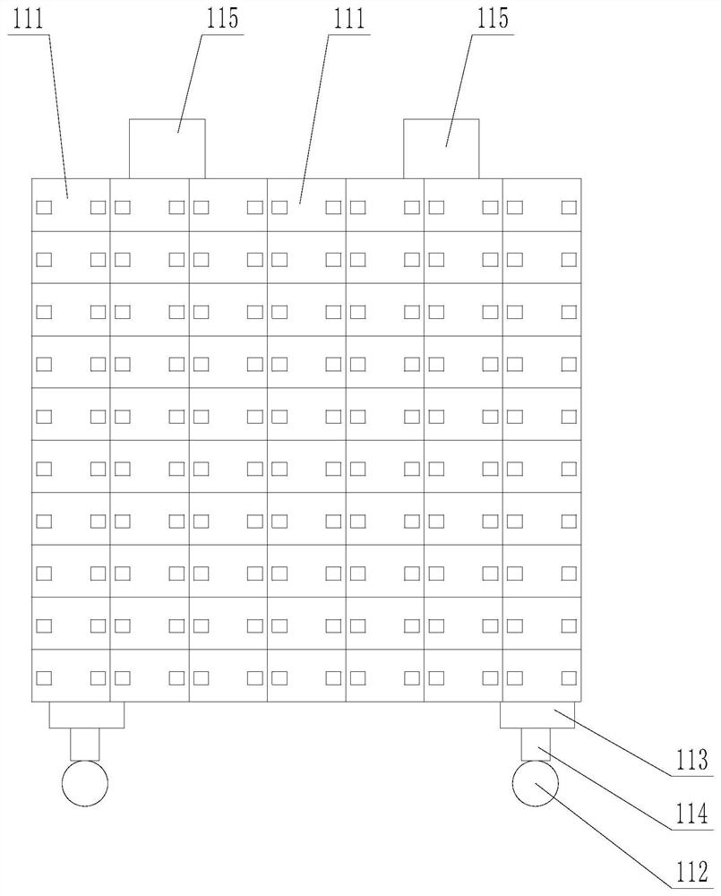 Dense cabinet capable of moving transversely