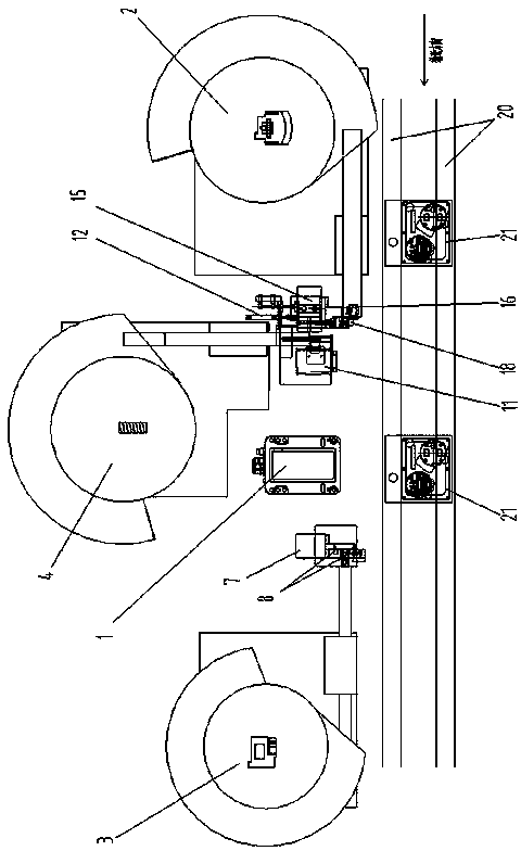 Automatic assembling machine of LED (light emitting diode) socket adapter robot and working method thereof