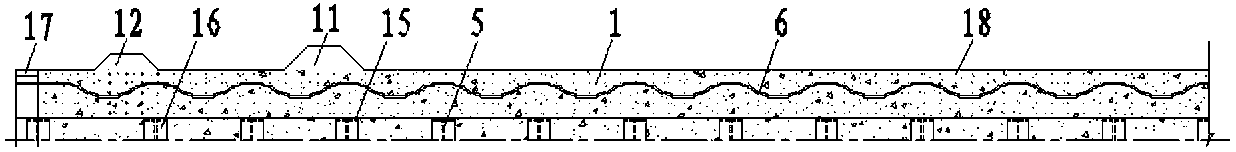 Suspension type combined box type prestress track beam system with bottom plate being open