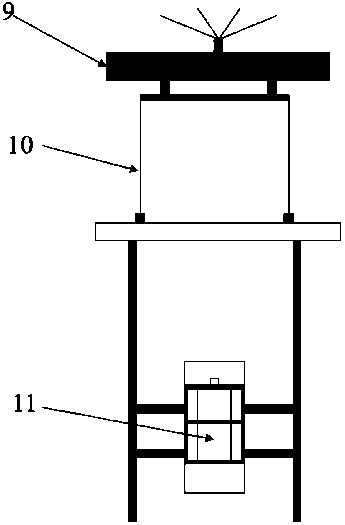 Power transmission line X-ray charged flaw detection device and system