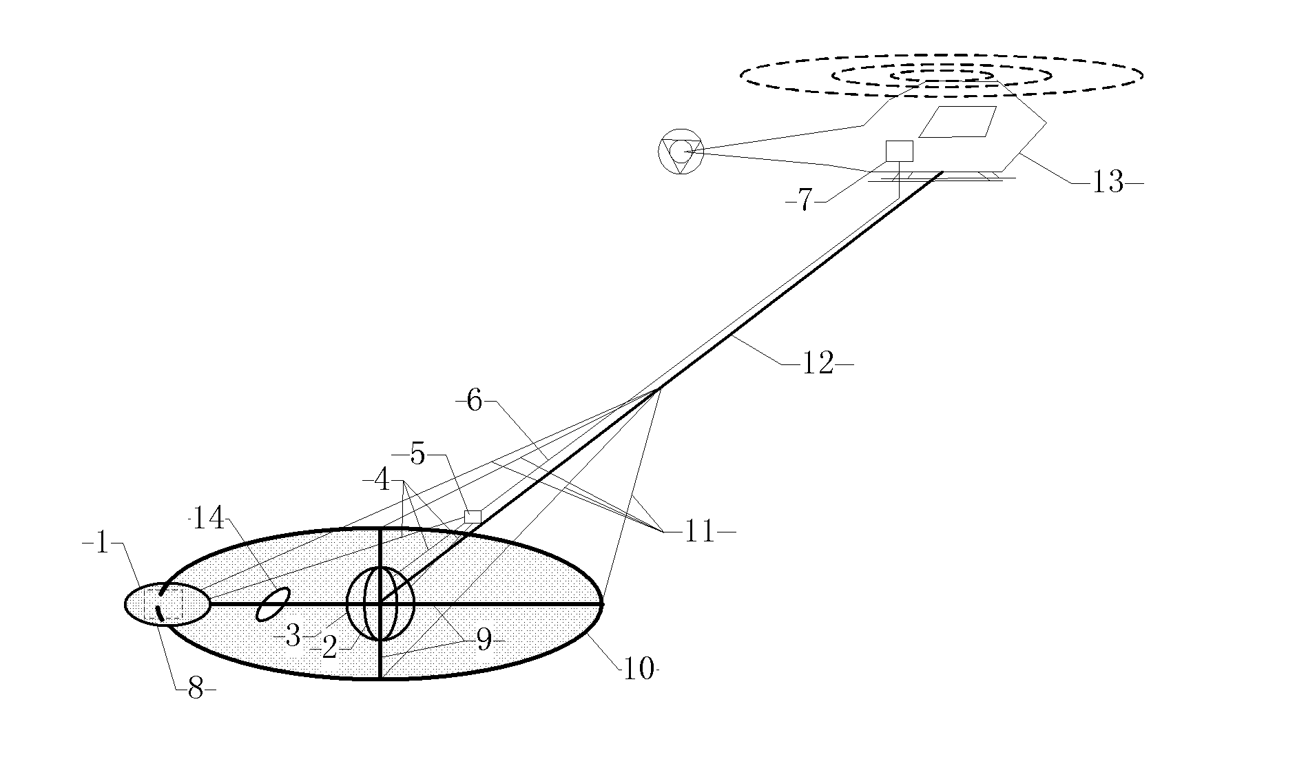 Primary field self-counteracting device for time-domain airborne electromagnetic method