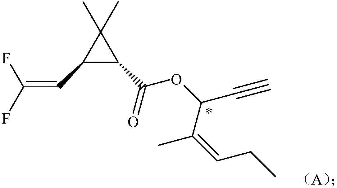 Pyrethroid compound containing difluorochrysanthemic acid structure