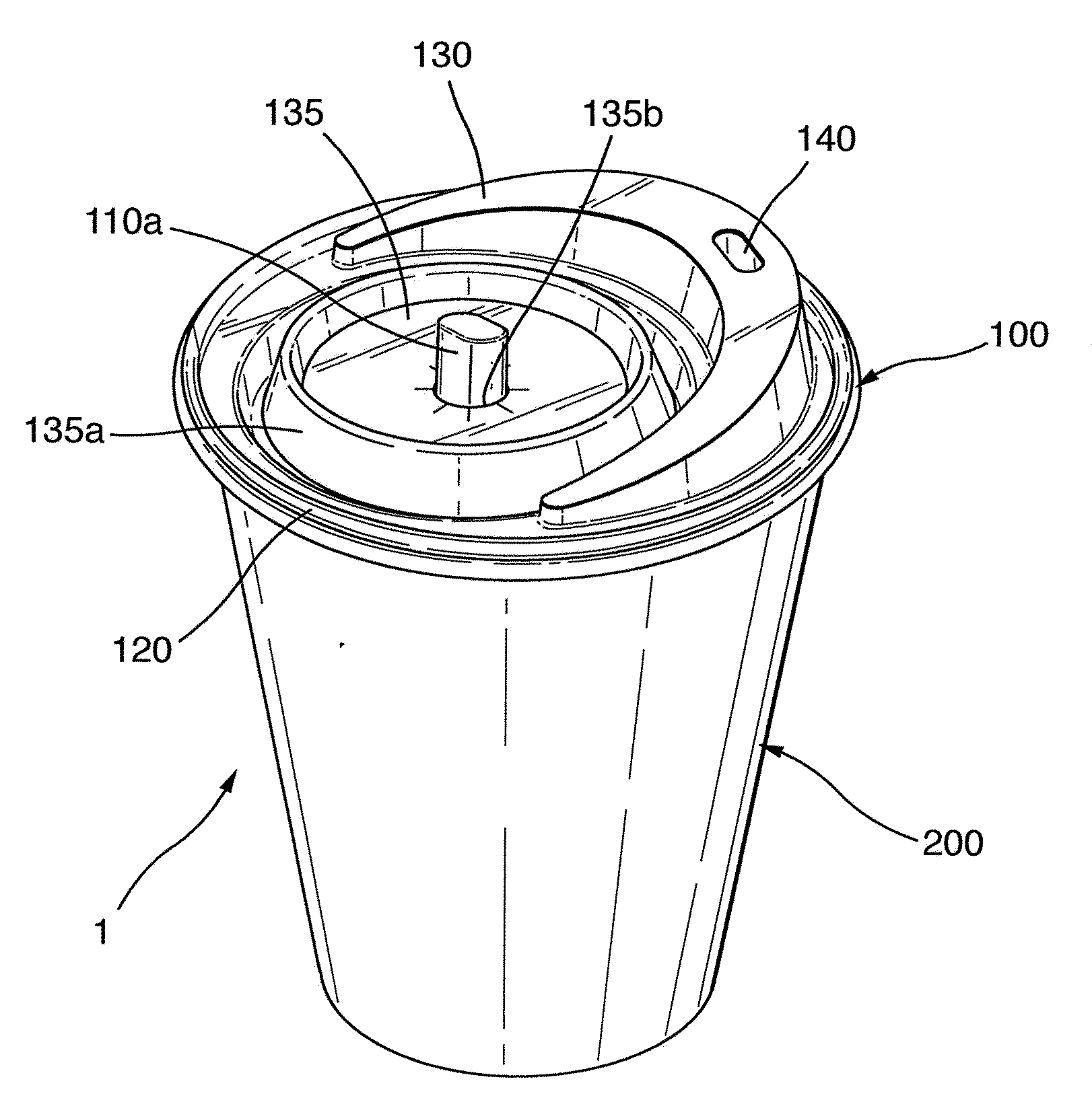 Lid, in particular for a disposable cup