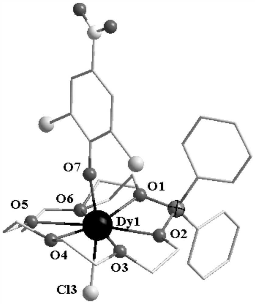 Hexagonal biconical mononuclear dysprosium compound, preparation method and application thereof