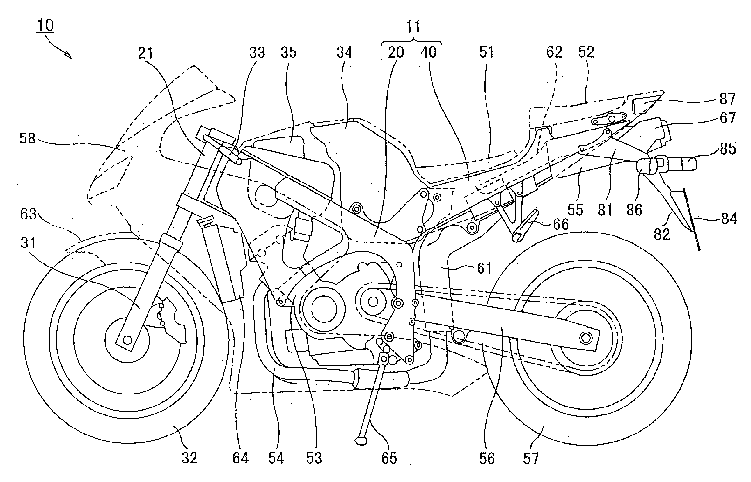 Seat rail structure of motorcycle