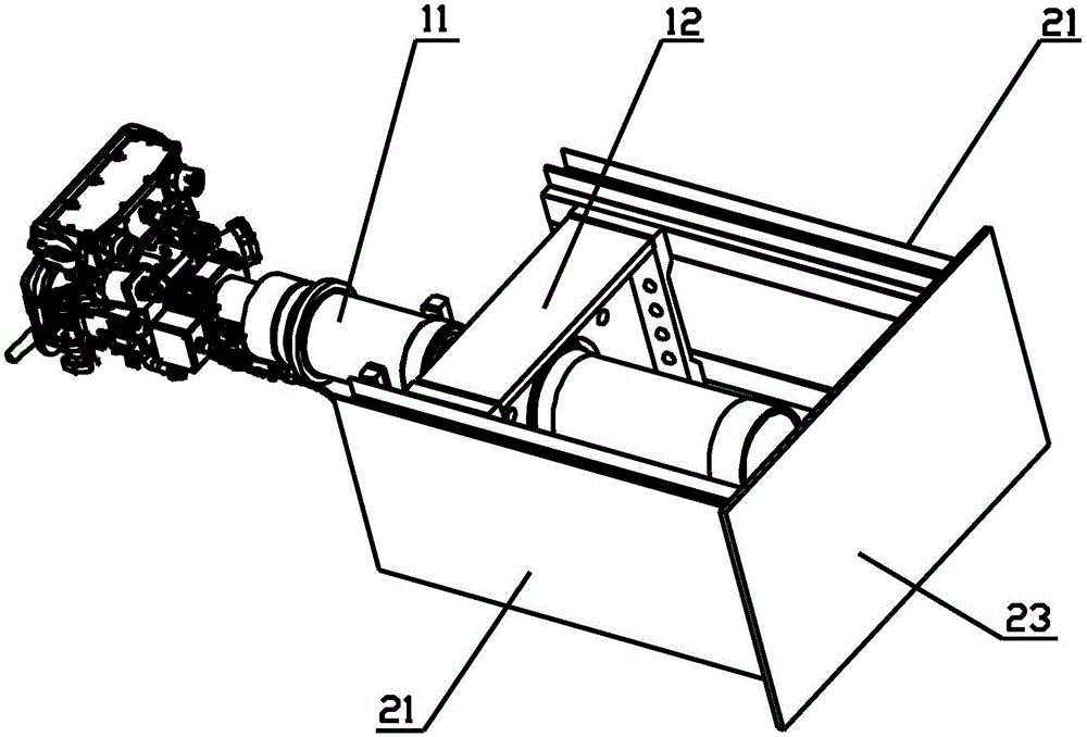 Draw gear component and railway vehicle provided with draw gear component