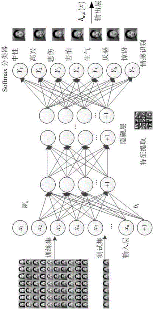 Facial emotion recognition method based on depth sparse self-encoding network