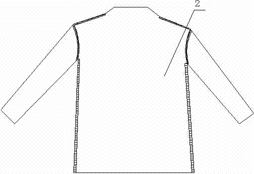 Meshy shielding fabric stitched clothes with temperature detection device for patient