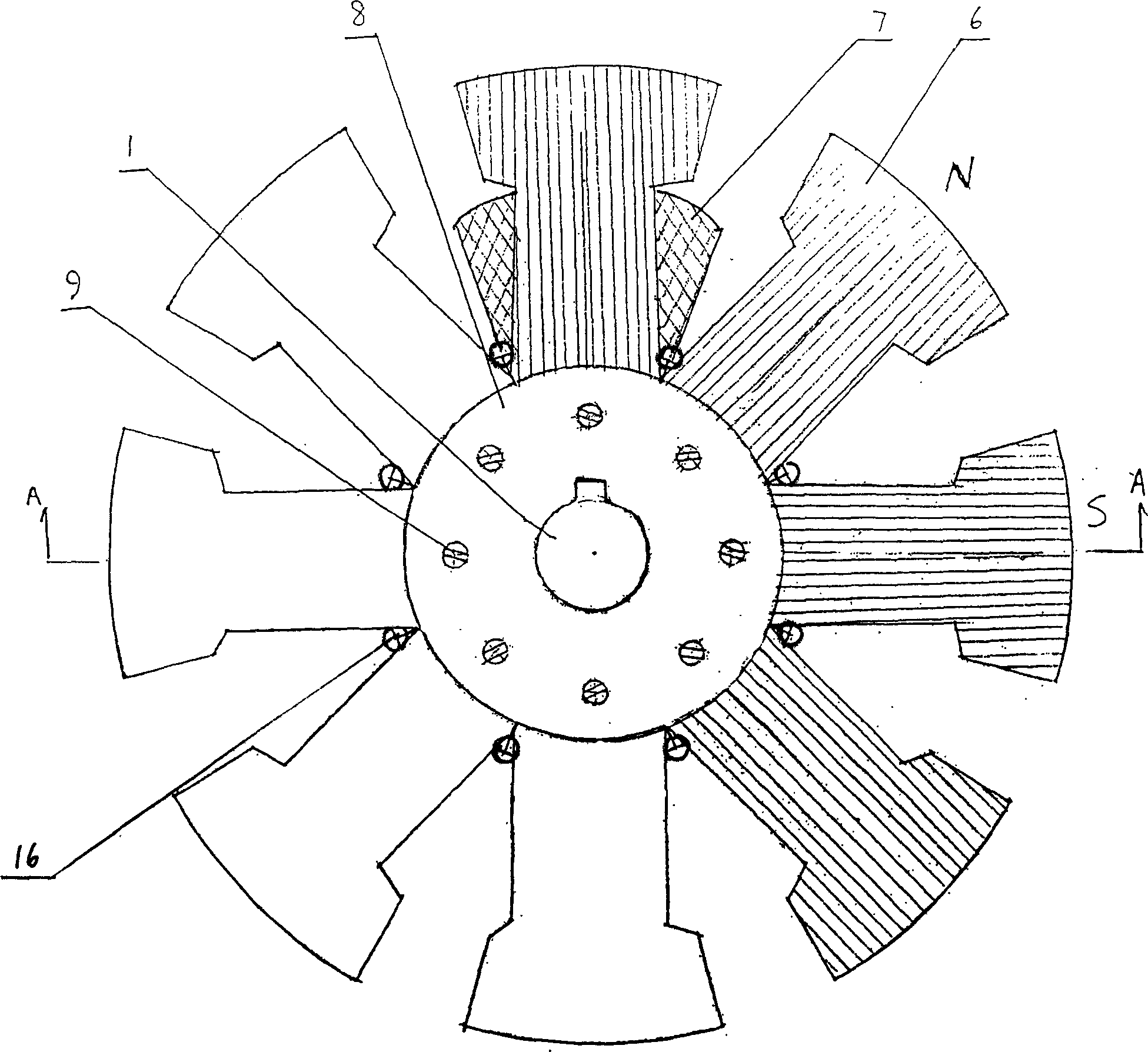 Slotless asgchronous motor