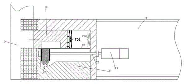 Electrical switch cabinet equipped with external buffer spring